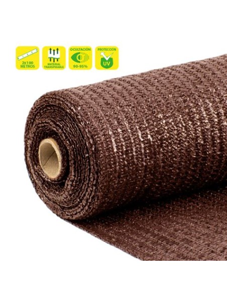 MALLA DE SOMBREO MARRON 2X100 METROS SUNGARDEN