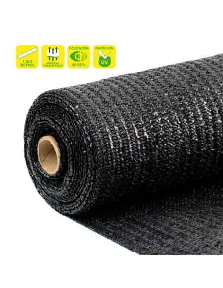 MALLA DE SOMBREO NEGRA 1.5X5 METROS SUNGARDEN