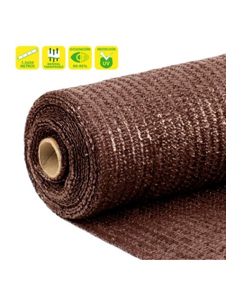 MALLA DE SOMBREO MARRON 1.5X50 METROS SUNGARDEN