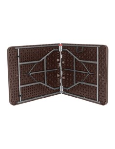 MESA DE RESINA PLEGABLE EFECTO RATÃN 180X74X74CM 3.5CM SUNGARDEN 2