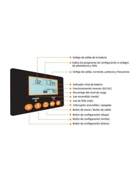 CONVERTIDOR DE CORRIENTE ONDA PURA CON PANTALLA LCD 3000W ELBAT