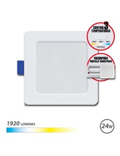 DOWNLIGHT CUADRADO 24W | 1920LM SELECTOR 3 TEMPERATURAS + SOBREPARED ELBAT