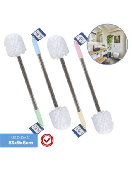ESCOBILLA DE BAÃ‘O ACERO INOX CON MANGO COLORES