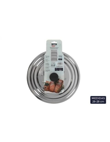 TAPA DE SARTEN ACERO INOX 26/28CM QUTTIN