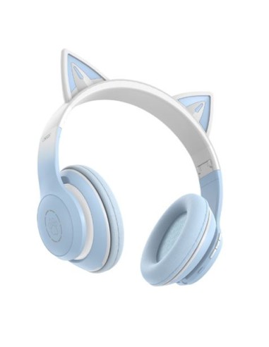 AURICULARES DIADEMA BLUETOOTH BE38 CATS AZUL XO