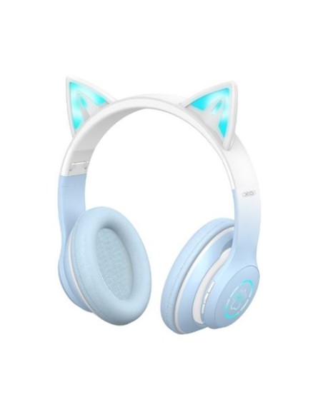 AURICULARES DIADEMA BLUETOOTH BE38 CATS AZUL XO