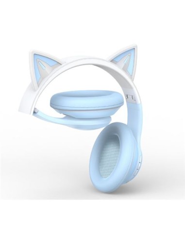 AURICULARES DIADEMA BLUETOOTH BE38 CATS AZUL XO