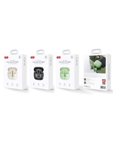 AURICULARES TWS X34 CLIP DEPORTIVO BEIGE XO