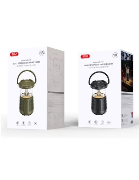 ALTAVOZ BLUETOOTH 15W CON LAMPARA CAMPING XOF49 VERDE XO