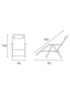 TUMBONA PLEGABLE BEIGE DE ACERO CON COJIN CERVICAL 2