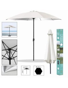 SOMBRILLA JARDIN 300CM MARFIL