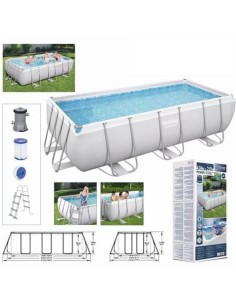 PISCINA RECTANGULAR+ BOMBA FILTRO 404X201X100 BESTWAY