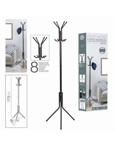 PERCHERO DE PIE METALICO NEGRO 45X38X173