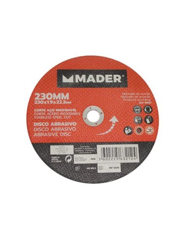 DISCO ABRASIVO INOX CORTE 230 MM MADER