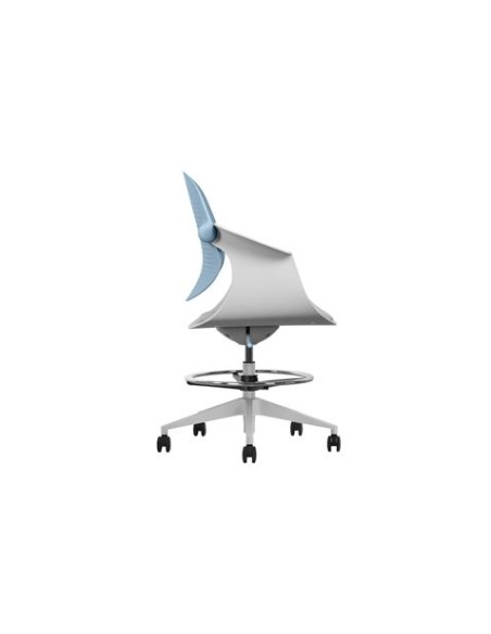 SILLA / TABURETE DE OFICINA TOP WORK AZUL CROMAD