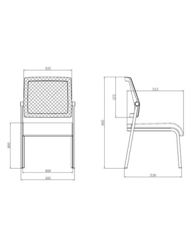 LOTE 4 SILLAS CONFIDENTE DESIGN APILABLES ESTRUCTURA METÃLICA CROMAD