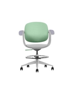 SILLA / TABURETE DE OFICINA TOP WORK VERDE CROMAD 2