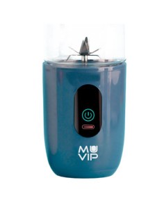 BATIDORA DE VASO PORTÃTIL RECARGABLE COLOR DESIGN 460ML AZUL MUVIP 2