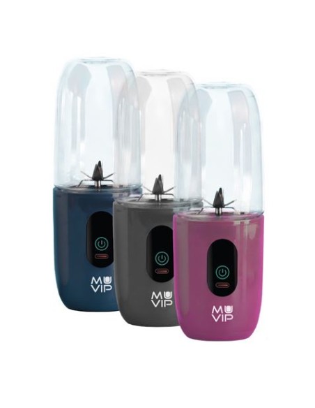BATIDORA DE VASO PORTÃTIL RECARGABLE COLOR DESIGN 460ML AZUL MUVIP