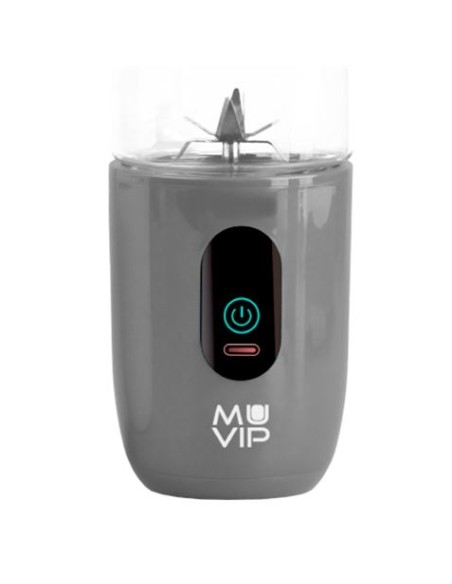 BATIDORA DE VASO PORTÃTIL RECARGABLE COLOR DESIGN 460ML GRIS MUVIP
