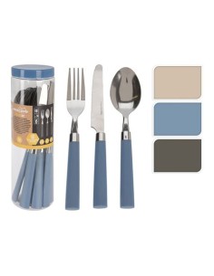 CUBERTERIA 12 PIEZAS EN BOTE ESPECIAL CAMPING COLORES SURTIDOS