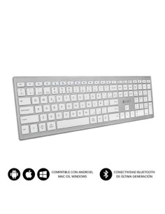 TECLADO BLUETOOTH 5.1 SLIM BLANCO / GRIS SUBBLIM