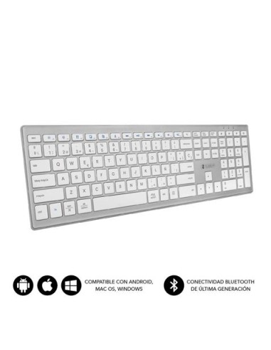 TECLADO BLUETOOTH 5.1 SLIM BLANCO / GRIS SUBBLIM