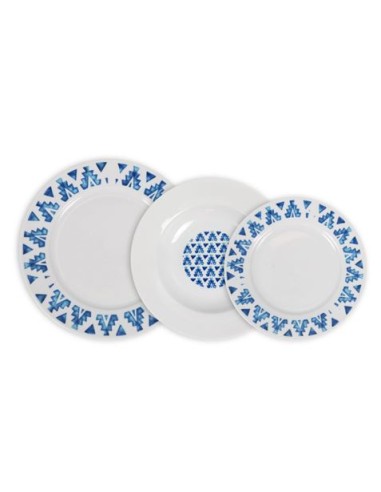 VAJILLA 12 PIEZAS MARVIN LA MEDITERRANEA