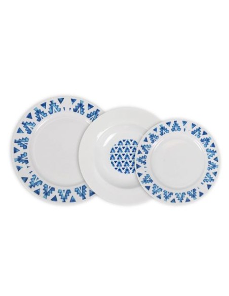 VAJILLA 12 PIEZAS MARVIN LA MEDITERRANEA