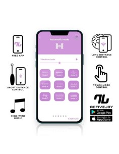 HUEVO MASTURBADOR VIBRADOR FEMENINO CON APP AZUL/VIOLETA INTOYOU 2