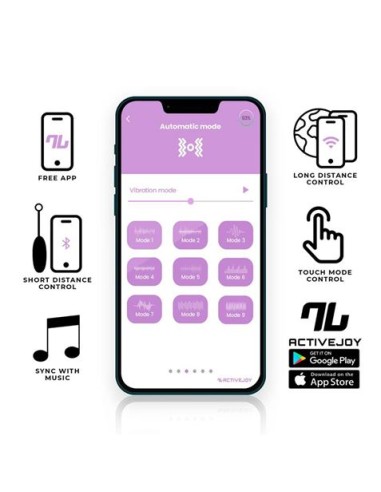 HUEVO MASTURBADOR VIBRADOR FEMENINO CON APP AZUL/VIOLETA INTOYOU
