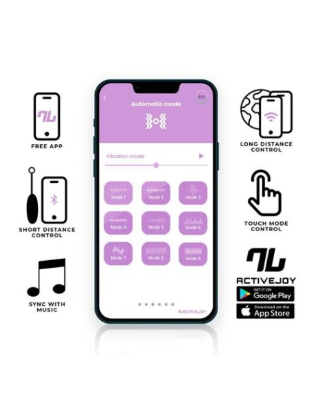 HUEVO MASTURBADOR VIBRADOR FEMENINO CON APP AZUL/VIOLETA INTOYOU