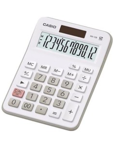 CALCULADORA ESCRITORIO PEQUEÃ‘A 12 DIGITOS BLANCA MX-12B CASIO
