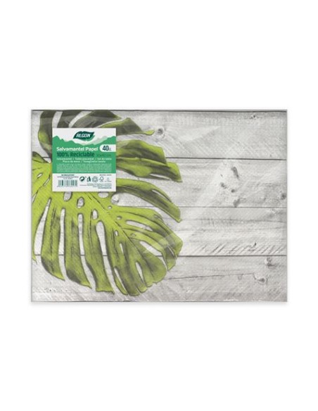 PACK 40 SALVAMANTELES HOJA HABANA 30X40 ALGON