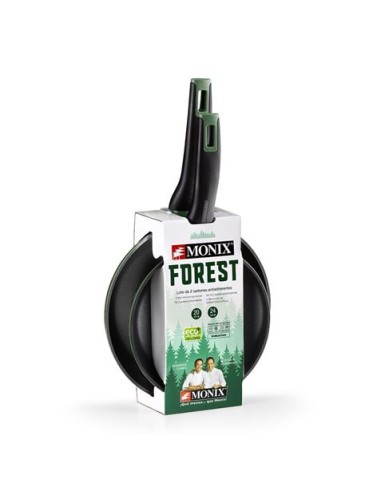 PACK 2 SARTENES ALUMINIO FORJADO 20/24CM FOREST MONIX