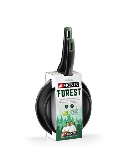 PACK 2 SARTENES ALUMINIO FORJADO 20/24CM FOREST MONIX
