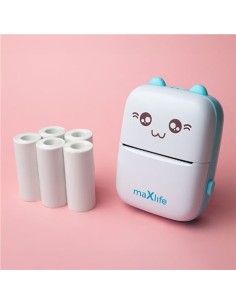 IMPRESORA PORTATIL BLUETOOTH TERMICA MXTP-100 AZUL MAXLIFE 2