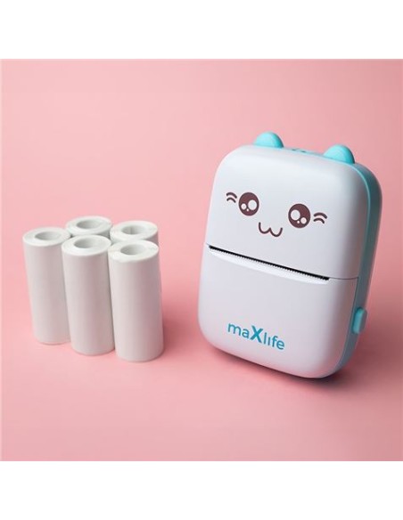 IMPRESORA PORTATIL BLUETOOTH TERMICA MXTP-100 AZUL MAXLIFE