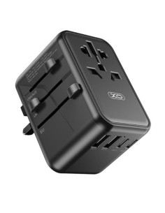 ADAPTADOR UNIVERSAL DE VIAJE 65W 3 X TIPO C + 2 X USB XO