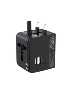 ADAPTADOR UNIVERSAL DE VIAJE 2XUSB 2.1A XO 2
