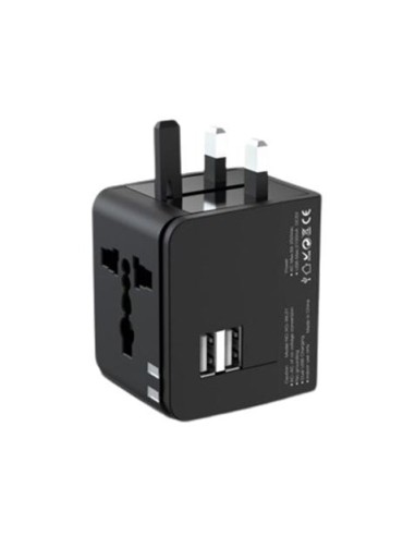ADAPTADOR UNIVERSAL DE VIAJE 2XUSB 2.1A XO