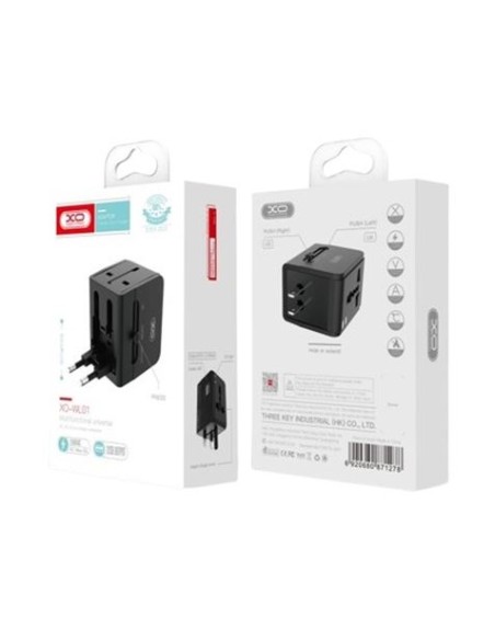 ADAPTADOR UNIVERSAL DE VIAJE 2XUSB 2.1A XO