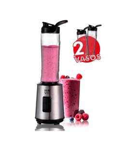 BATIDORA SMOOTHIE 300W INOX 2 VASOS 600ML MUVIP