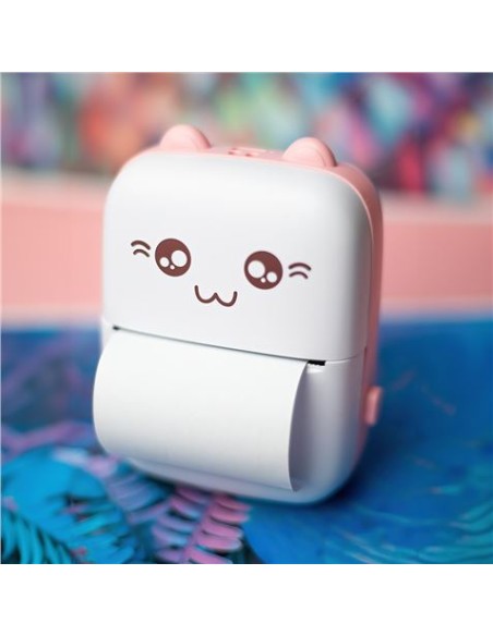 IMPRESORA PORTATIL BLUETOOTH TERMICA MXTP-100 ROSA MAXLIFE