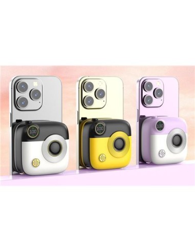 POWERBANK MAGNÃ‰TICA MINI PR223 10000MAH | TIPO C | VIOLETA/BLANCA XO