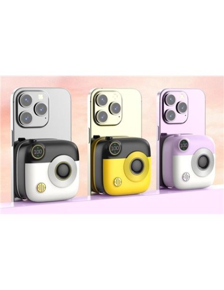 POWERBANK MAGNÃ‰TICA MINI PR223 10000MAH | TIPO C | VIOLETA/BLANCA XO