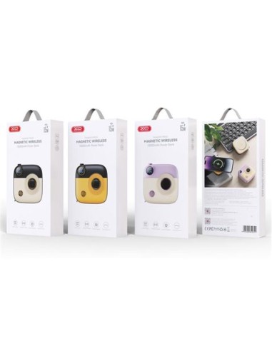 POWERBANK MAGNÃ‰TICA MINI PR223 10000MAH | TIPO C | VIOLETA/BLANCA XO