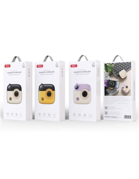 POWERBANK MAGNÃ‰TICA MINI PR223 10000MAH | TIPO C | VIOLETA/BLANCA XO