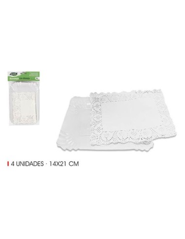 SET 4 BANDEJAS RECTANGULARES CON BLONDA 14X21CM ALGON