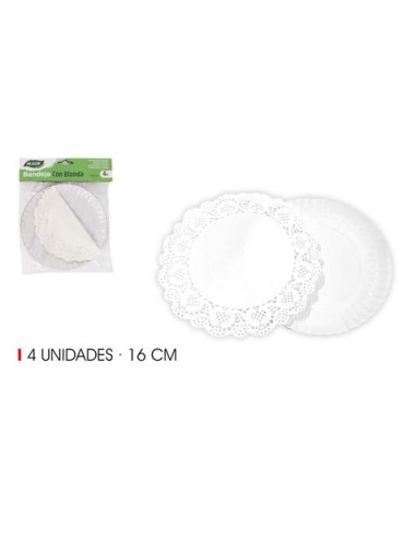 SET 4 BANDEJAS REDONDAS CON BLONDA 16CM ALGON